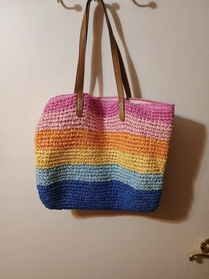 Bolso de Mano INC Paja Multicolor Playa Verano  Foto 1 de 4