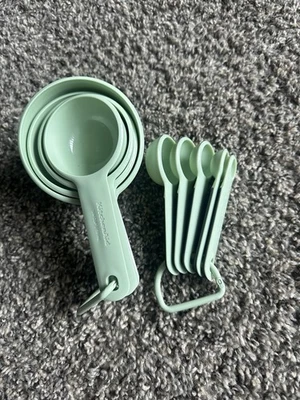 NEW KitchenAid Measuring Cups Spoons Teaspoon Set Kitchen Tools Pistachio - Image 1 of 4