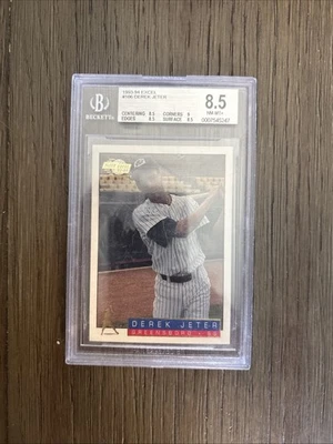 1993 Fleer Excel Hornets/Yankees Derek Jeter Card #106 HOF BECKETT 8.5 NM-MT+  - Image 1 of 2