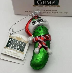 Sechlers Fine Pickles Kurt Adler Edle Edelsteine Weihnachten Glas Ornament NEU Pickle - Bild 1 von 3