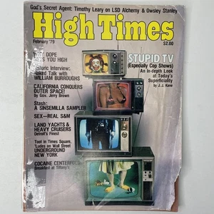 High Times Magazine February 1979 Timothy Leary Stupid TV Land Yachts - Imagen 1 de 12