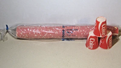 Tazas de muestra de Coca-Cola Dixie vintage años 70-80, n.º 47, 4 oz, FUNDA COMPLETA 100 CT.🧨 Foto 1 de 4