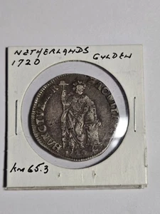 1720 1 Gulden , Netherlands , ERROR ( Rotated Die ERROR ) - Picture 1 of 2