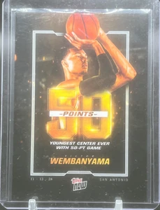Victor Wembanyama 2024-25 Topps NOW 50 Points #7 /31251 (SP) San Antonio Spurs - Picture 1 of 2