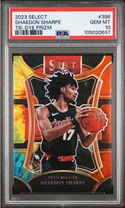 Shaedon Sharpe 2023 Panini Select Tie-Dye Prizm 06/25 Blazers PSA 10 #386 - Picture 1 of 2