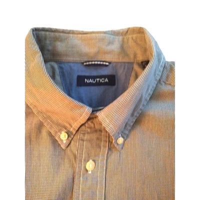 Camisa de hombre Nautica verde a cuadros manga larga con botones XXL Foto 1 de 4