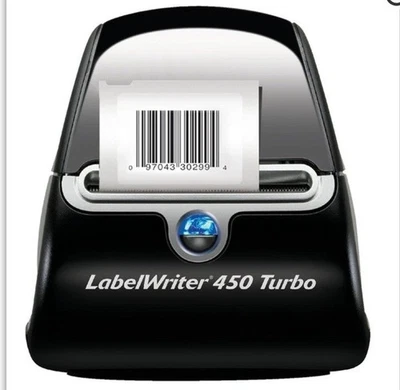 Impresora de etiquetas térmicas Dymo LabelWriter 450 Turbo con alimentación y USB, etiquetas Foto 1 de 4