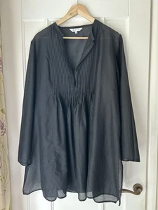 East Silk Mix Black Tunic Size 16 - Picture 1 of 6