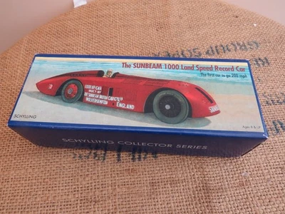 Schylling Tinplate Sunbeam 1000 Land Speed Record Car Red Clock Work Wind Up - Image 1 of 4