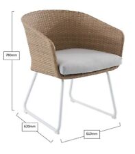 MIMOSA PAMPAS WICKER & CUSHION CHAIR METAL FRAME NEW MELBOURNE ONLY FREEPOST NEW