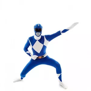 Erwachsene blau Power Ranger Morphsuit Herren Superheld Kostüm Skin Anzug Zentai M-XXL - Bild 1 von 6