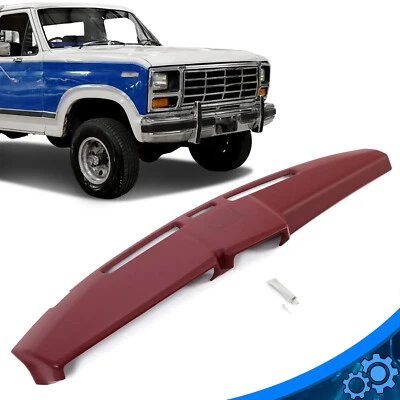 For Ford Bronco F-100 F-150 F-250 F-350 1980-1986 Dash Cover Dashboard Maroon - Image 1 of 4