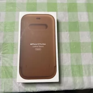 OEM Apple Leather Sleeve Case for iPhone 12/12 Pro & 12 Pro Max - Saddle Brown - Picture 1 of 3