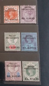 NIGERIA / OIL RIVERS VICTORIA 1892 1/2d to 1s SG 1 - 6 Sc 1 - 6 set 6 MLH/MH - Picture 1 of 2
