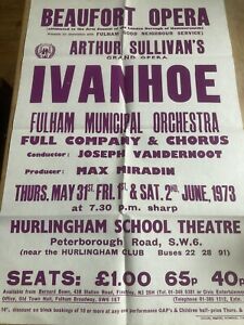 Programmes and Posters For 20th Century Productions Of Sullivan’s Ivanhoe