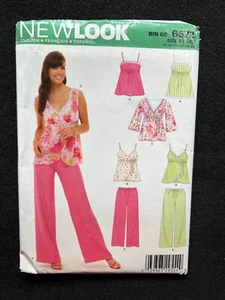 Camisa top y camiseta sin mangas New Look patrón de costura 6572 talla 10-22 FF - Imagen 1 de 2