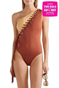 UVP 355€ OYE SWIMWEAR Charlotte Einteiler Badeanzug Gr. M Schnürung One Shoulder - Bild 1 von 5