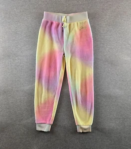 Juicy Couture Kids Girls Size 7 Velour Pants Girls Tie Dye Rainbow Joggers - Picture 1 of 10