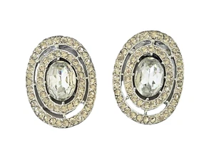 Vintage Tiptoe Silver Tone and Rhinestone Shoe Clips - Picture 1 of 7