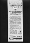 FORT WORTH TEXAS CHAMBER OF COMMERCE SET YOUR PLANT HERE WATCH IT GROW 1930 AD