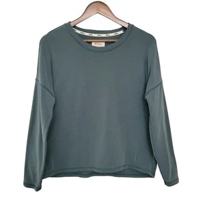 Madewell Superbrushed Easygoing Sweatshirt Womens Size Small Green Relaxed Fit - Picture 1 of 5