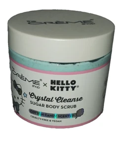 CREME SHOP HELLO KITTY CRYSTAL CLEASE SUGAR BODY SCRUB COTTON CANDY 14.1 OZ - Picture 1 of 2
