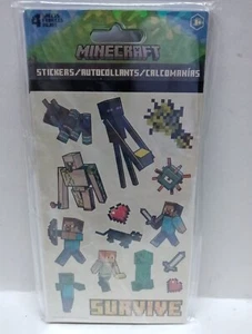 Minecraft Two Packs Of 4 Sheets Each Stickers Sandy Lion - Picture 1 of 4