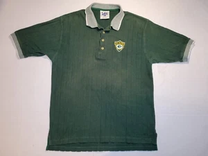 Vintage Lee Sports Green Bay Packers Ringer Polo grün gerippt bestickt Herren L - Bild 1 von 7
