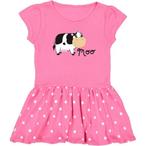 Inktastic Moo Says The Cow Toddler Dress Farm Farmer Cute Girls - Picture 1 of 7