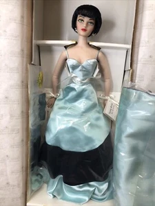 16” Ashton Drake Gene Madra Doll “Unsung Melody” Black Hair Blue GownCOA MIB #p1 - Picture 1 of 19