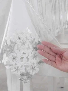 Clear Vinyl Tablecloth Rectangle 100% Waterproof Oil Proof Wipeable Table Cover - Picture 1 of 5
