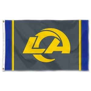 For Los Angeles Rams Football fans 3x5 ft Black Sideline Flag - NFL Gift Banner - Picture 1 of 1