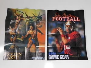 Lote De 2 Pósters Originales Sega Genesis Game Gear Golden Axe II Joe Montana - Imagen 1 de 18