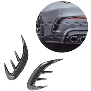 Fibra de carbono seca para 20UP Mercedes Benz W118 CLA35 A45 parachoques trasero aletas divisor - Imagen 1 de 14