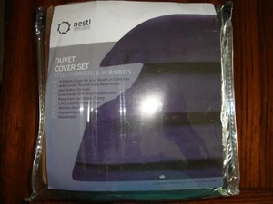 Nestl Bedding Duvet Cover 3 Piece Set | Queen Size 90" x 90" | Black  NEW - Picture 1 of 2