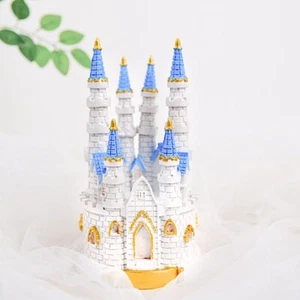 Decoraciones de fiesta para baby shower blanco y azul princesa castillo de 8,5" blanco y azul - Imagen 1 de 9