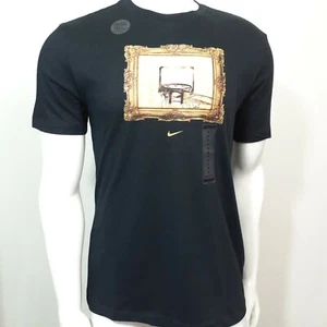 Nike Mens Black Crew Neck Short Sleeve Printed Basketball T Shirt Size Medium - Picture 1 of 9