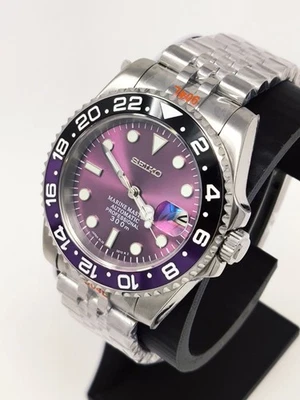 Custom Seiko Based Joker 41mm – Electric Purple Sunburst Dial – NH35 Automatic - Image 1 of 4
