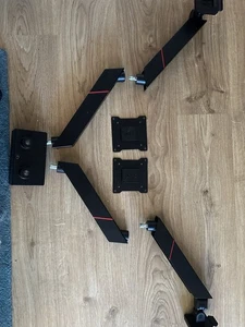 Secretlab MAGNUS Dual Monitor Arm – Black/Red – Heavy Duty Gas Lift VESA Mount - Photo 1/2