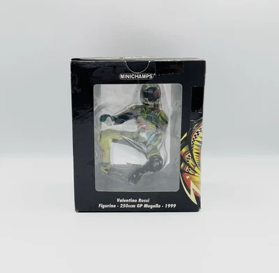 Minichamps 1/12 Rossi Figure Leaning Aprilia 250cc Mugello 1999 MotoGP - Image 1 of 4