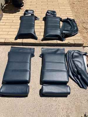 KIT TAPICERÍA ASIENTO TRASERO Y DEPORTIVO BMW 325i 325is E30 vinilo alemán azul índigo nuevo Foto 1 de 4