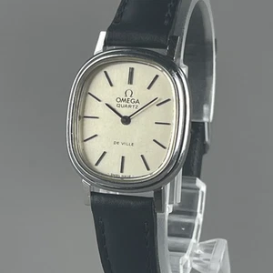 OMEGA De Ville Ladies Vintage Watch Quartz Silver New battery New Leather Band - Picture 1 of 22