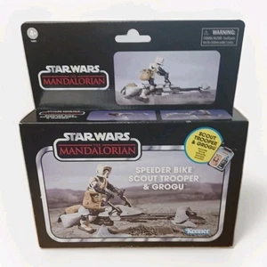 Star Wars Vintage Sammlung TVC Mandalorian Speeder Bike Scout Trooper & Grogu! - Bild 1 von 9