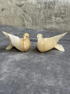 Hand Carved Marble Stone Love Birds - Picture 1 of 8