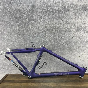 Vintage Trek 9800 OCLV Carbon Mountain Bike Frame 17" USA 90s Bad Cage Bolts 26 - Picture 1 of 24