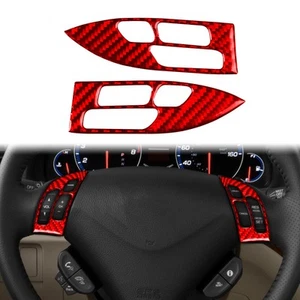 Borde de botones de volante interior de fibra de carbono rojo para Acura TSX 04-08 - Imagen 1 de 11