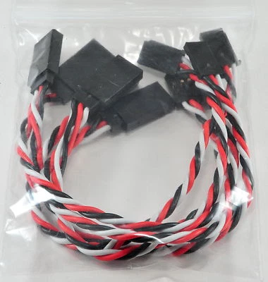 5 Pack: (5) 15CM Twisted 22awg Servo Extension Leads / Futaba - Image 1 of 3