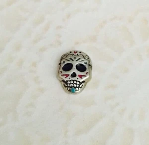 DIA DE LOS MUERTOS SUGAR SKULL Floating Charm - Picture 1 of 1
