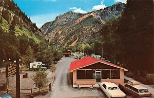 Camping at 4J+1+1 Trailer Park  Mr Jack Clark Campground Ouray, CO  Vtg Postcard - Picture 1 of 2