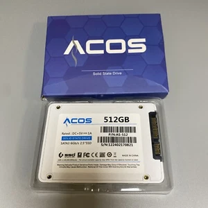 ACOS SSD Hard DiskDrive "2.5 Sata 3 Internal Solid State Drive For Laptop 512GB - Picture 1 of 4
